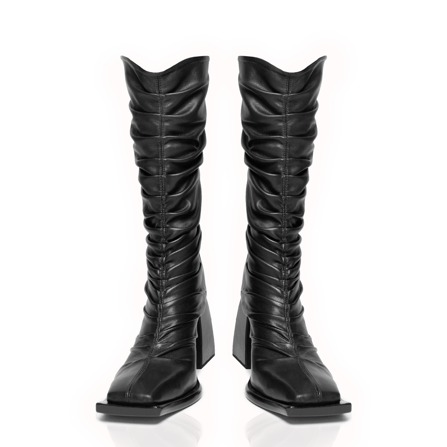DRAPPED BLACK BOOTS (9023925649639)